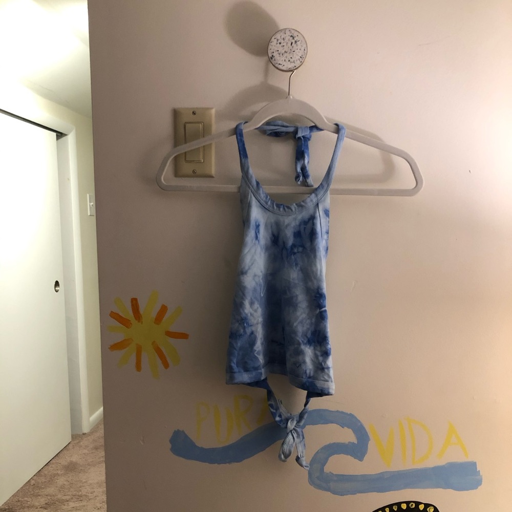Urban outfitters blue tie dye halter top